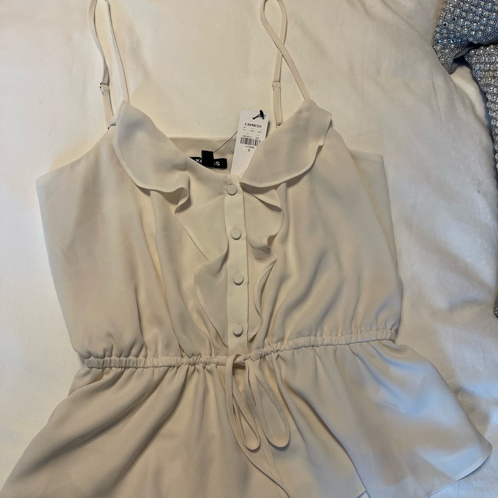 Express Ivory dressy tank top